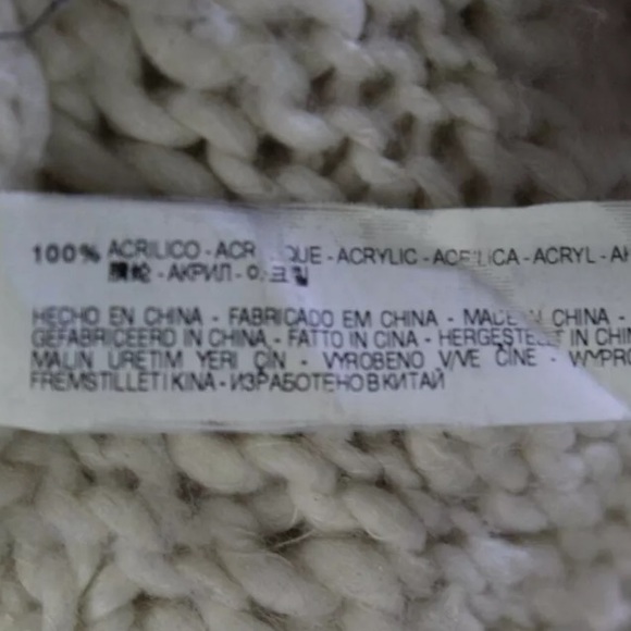 Zara chunky knit off white long sleeve sweater - Picture 4 of 5